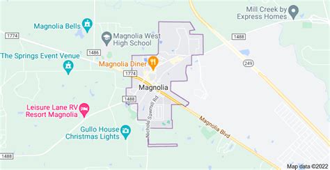 city of magnolia texas map.